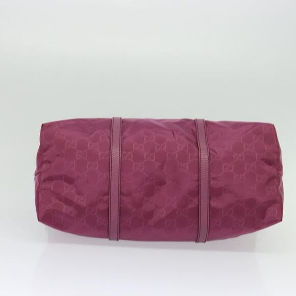 GUCCI GG Canvas Guccissima Hand Bag Nylon Pink Silver - Picture 9 of 16